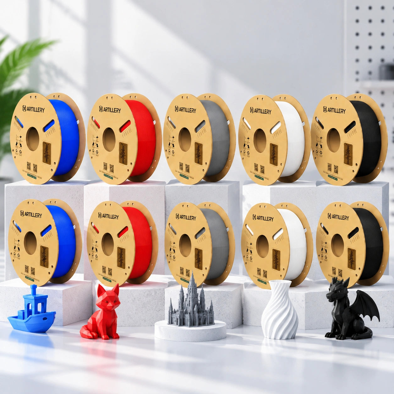 Filament PLA 5 couleurs 10 kg